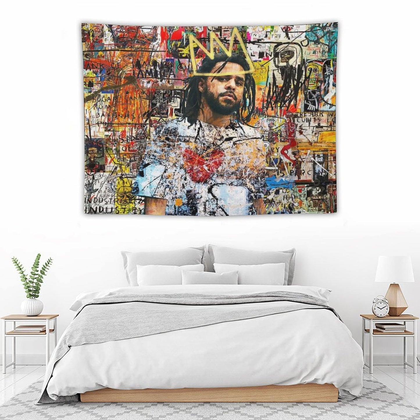 J Cole Portrait Tapestry