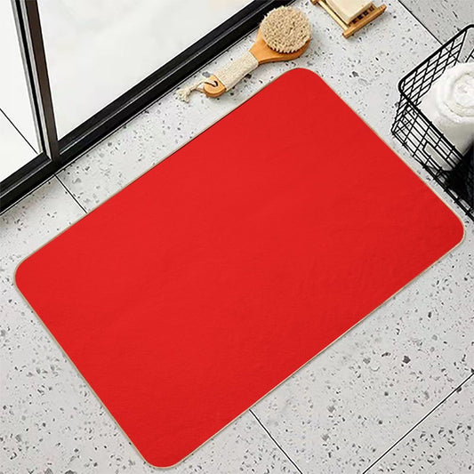 Bright Red Bath Mat