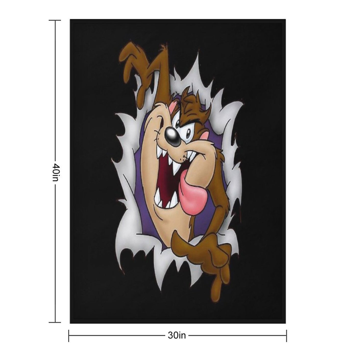 Tasmanian Devil Throw Blanket