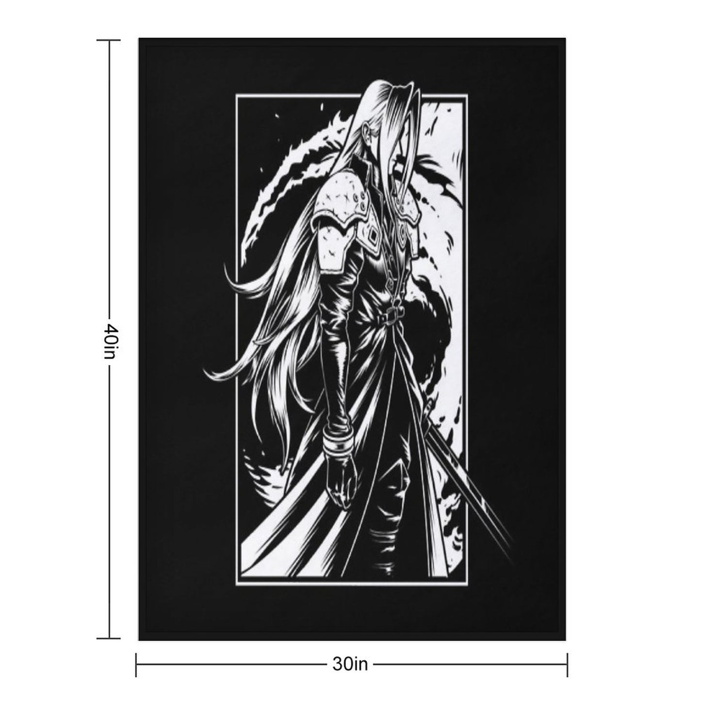The Man in Black Cape Throw Blanket