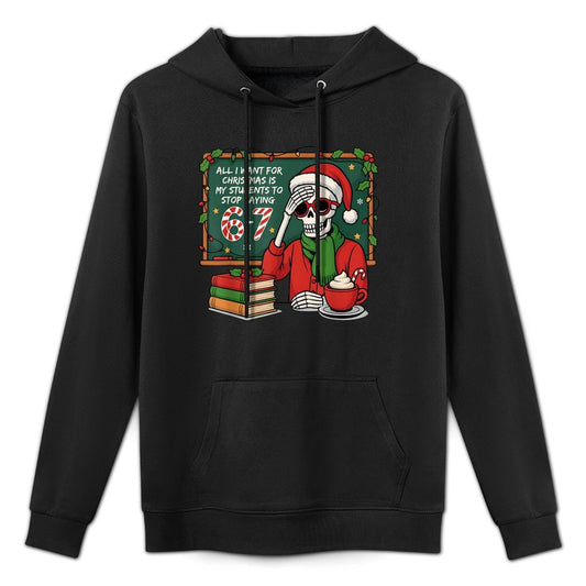 Students Saying 6-7 67 Six Seven Funny Teacher Christmas Breathable Fabric Hoodie