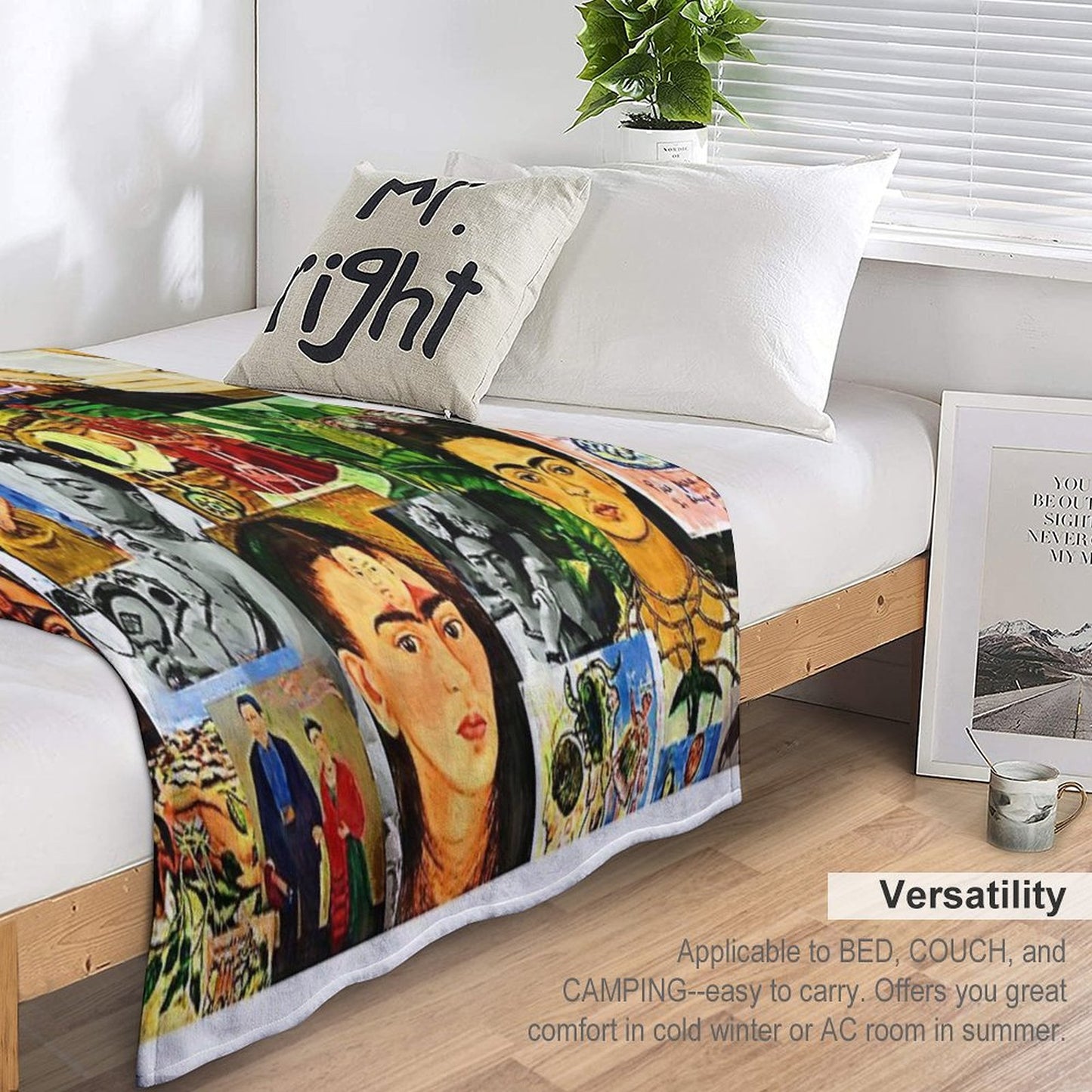Frida Collage Throw Blanket