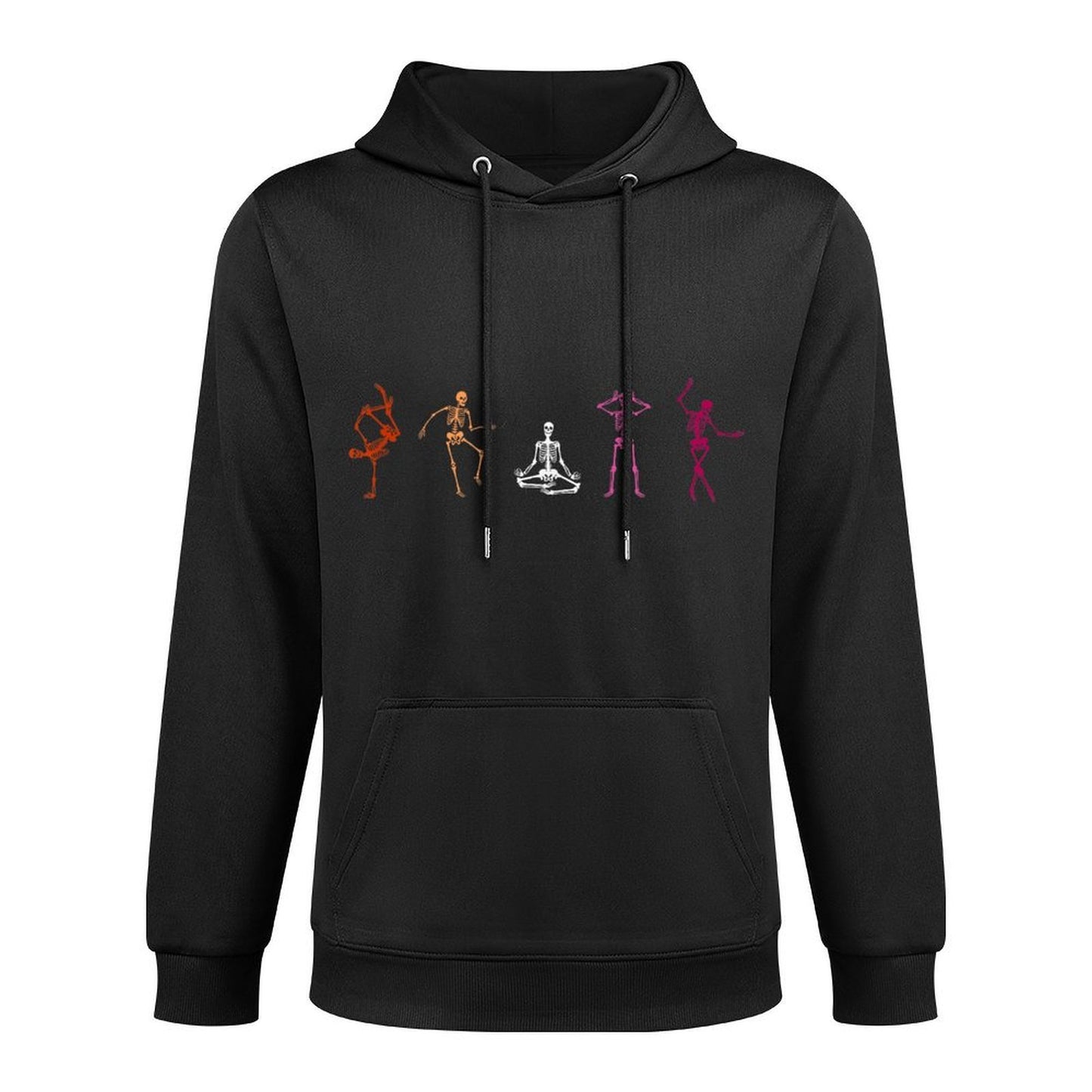 Halloween Lesbian Pride, Subtle LGBTQ Wlw Femme Skeleton Art Adjustable Hood Hoodie