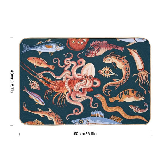 Pompeii Marine Mosaic Bath Mat