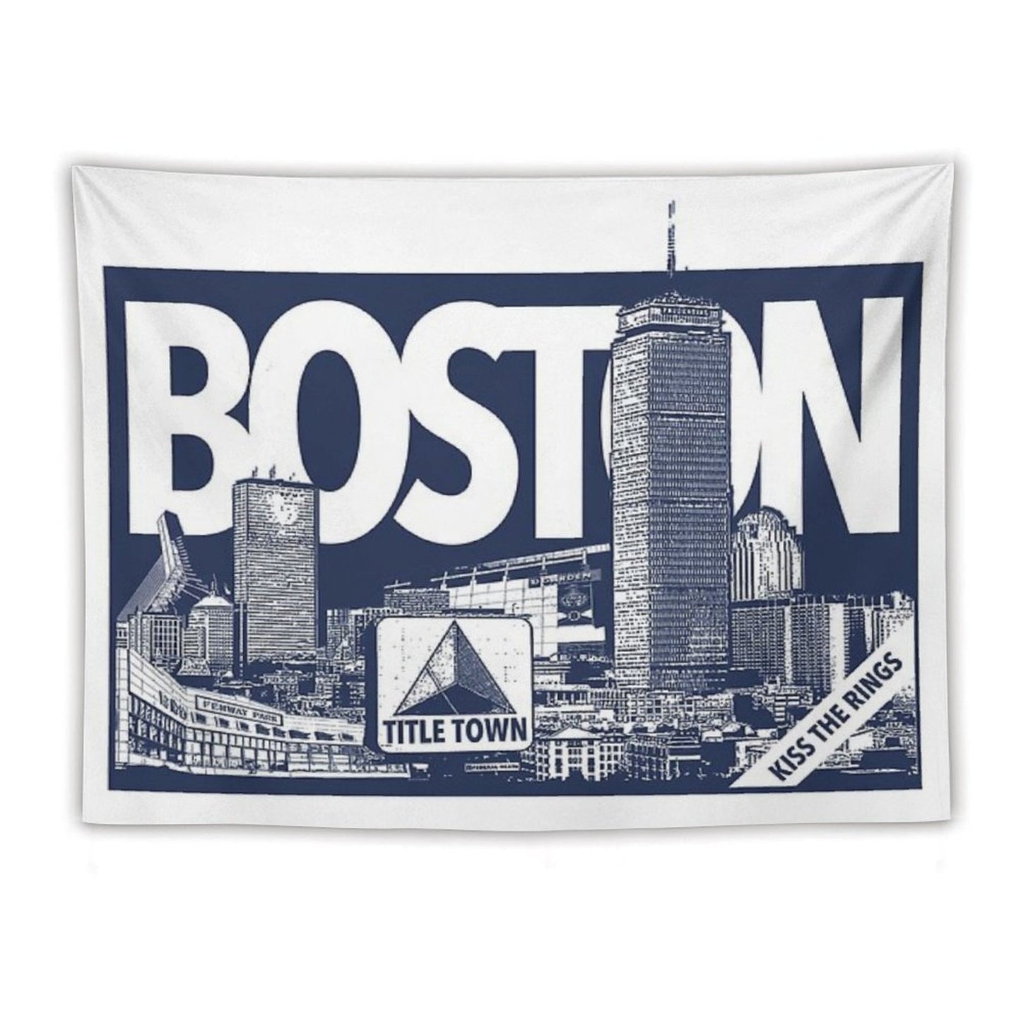 Title Town Skyline Tapestry