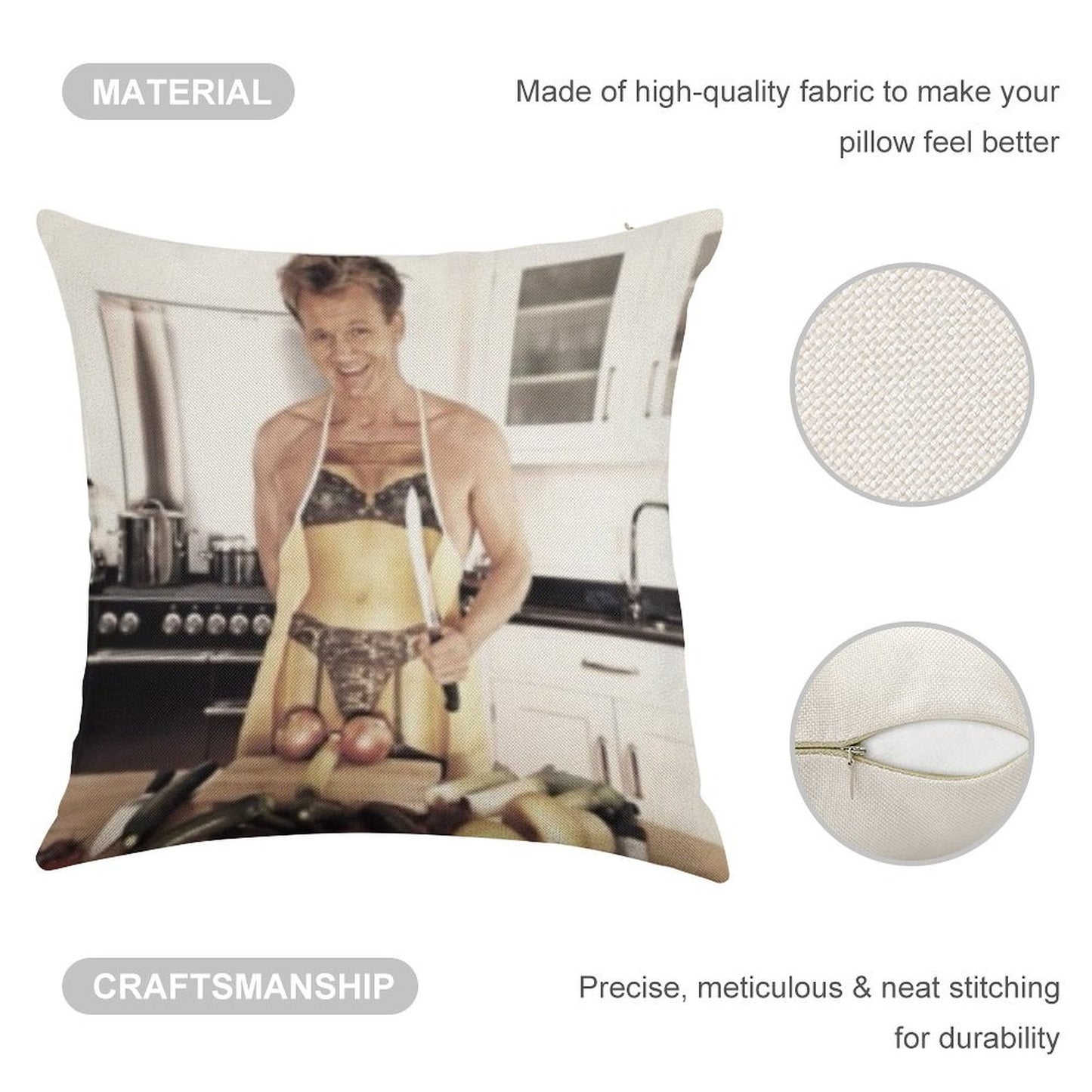 Sexy Gordon Ramsay Linen Throw Pillow Cover