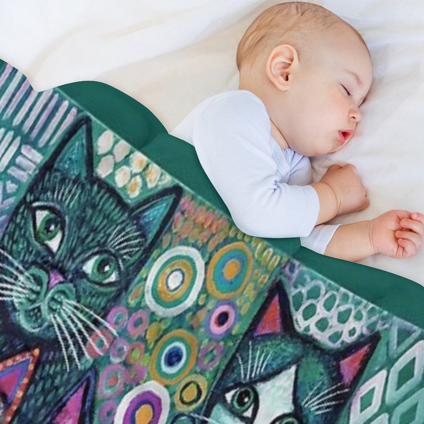 Quirky Cats Throw Blanket
