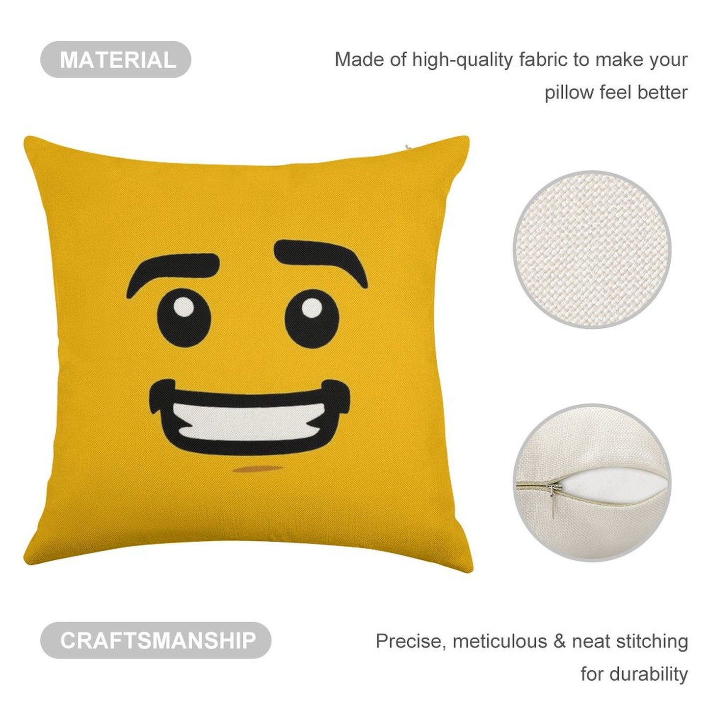 Brick Face - Guy Linen Throw Pillow Cover