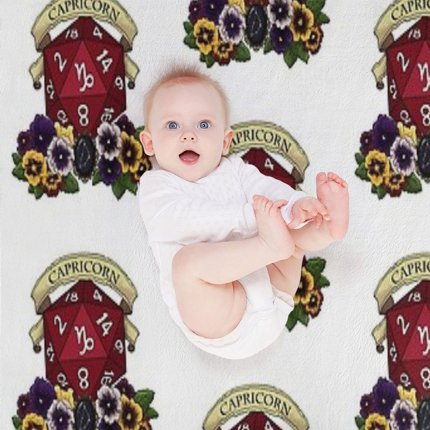 Dice Capricorn Throw Blanket
