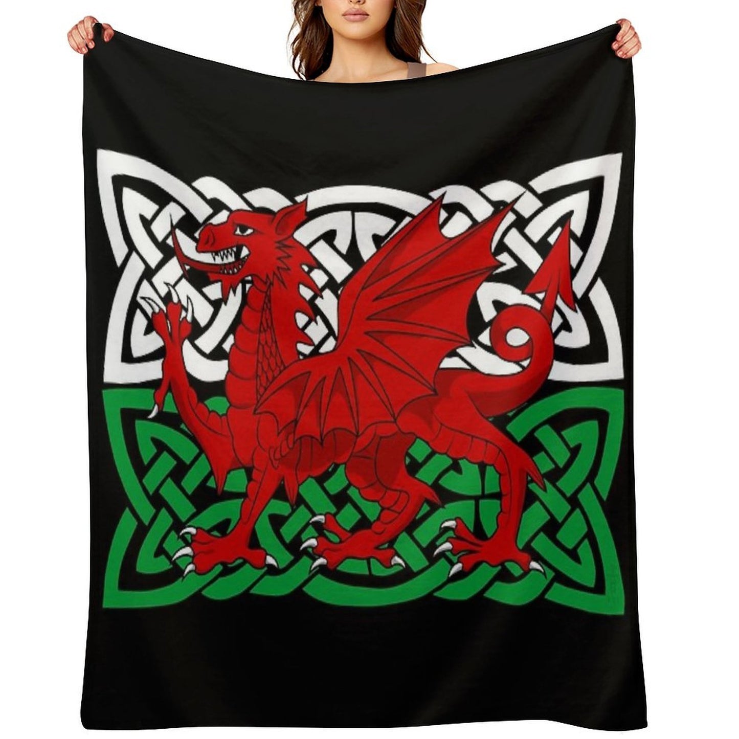 Y Ddraig Goch Throw Blanket