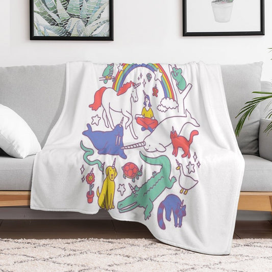 Unicorns! Throw Blanket