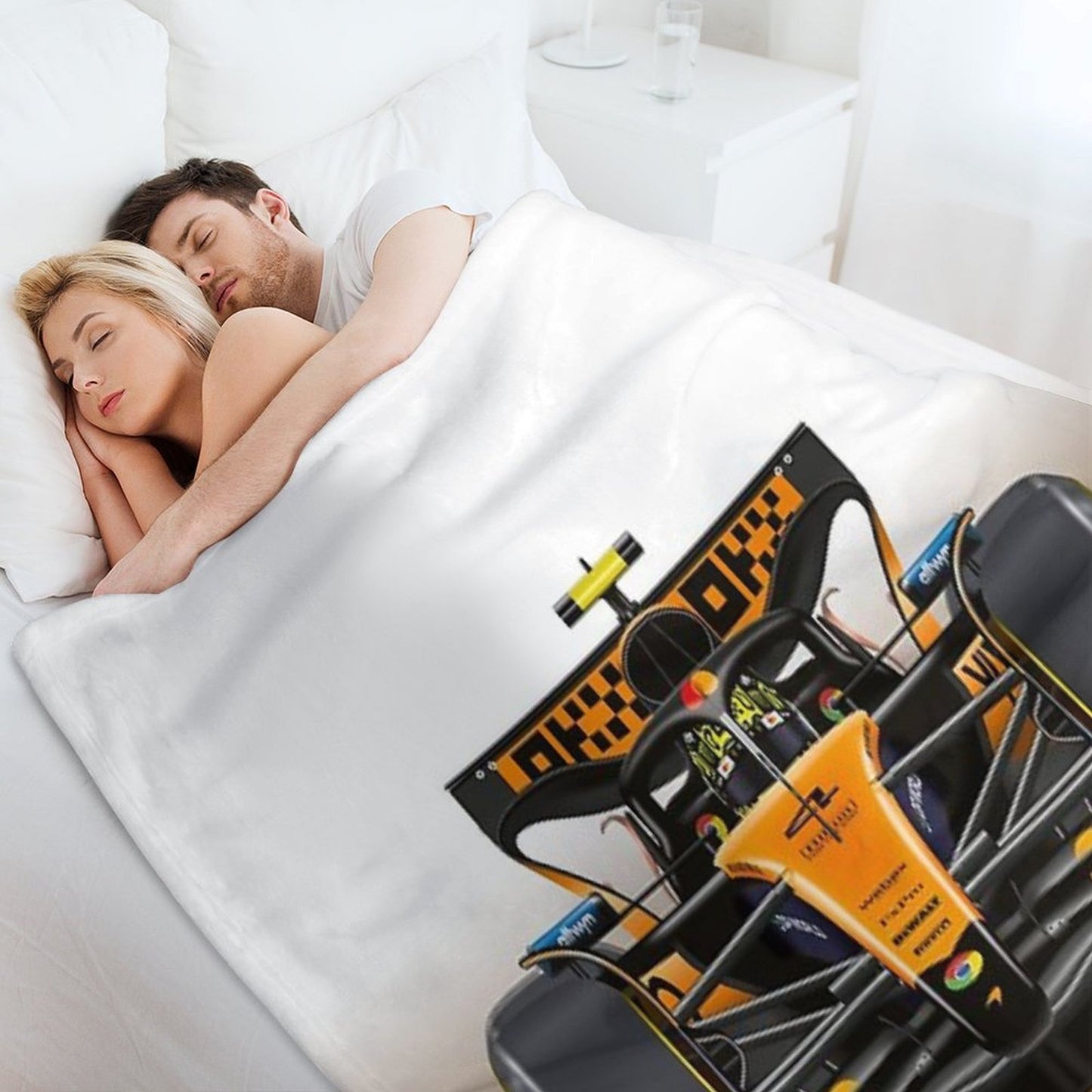 Many Lando Norris Items 2025 Formula 1 McLaren Racing Car Throw Blanket