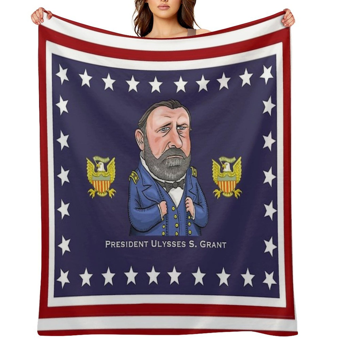 President Ulysses S. Grant Throw Blanket