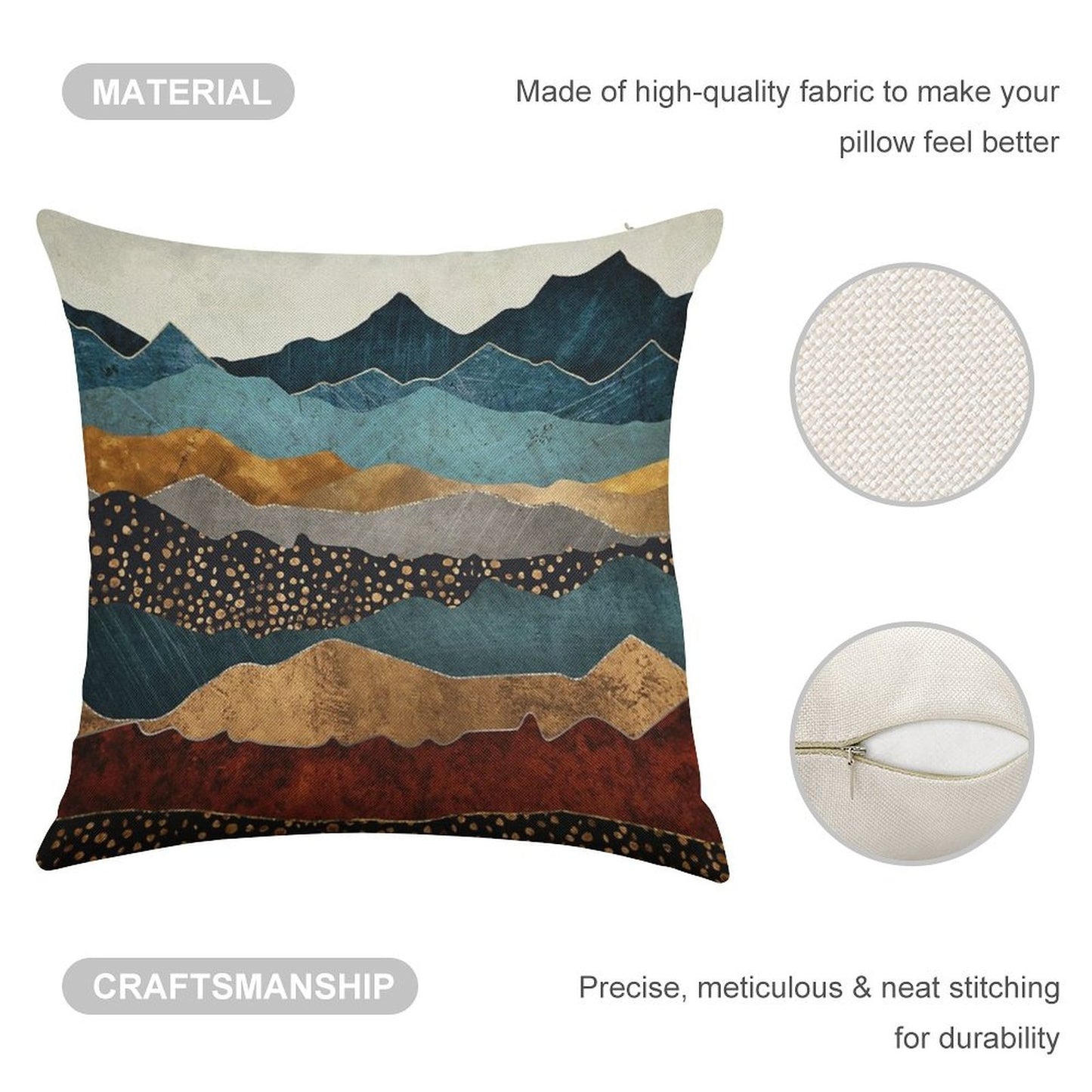 Amber Dusk Linen Throw Pillow Cover