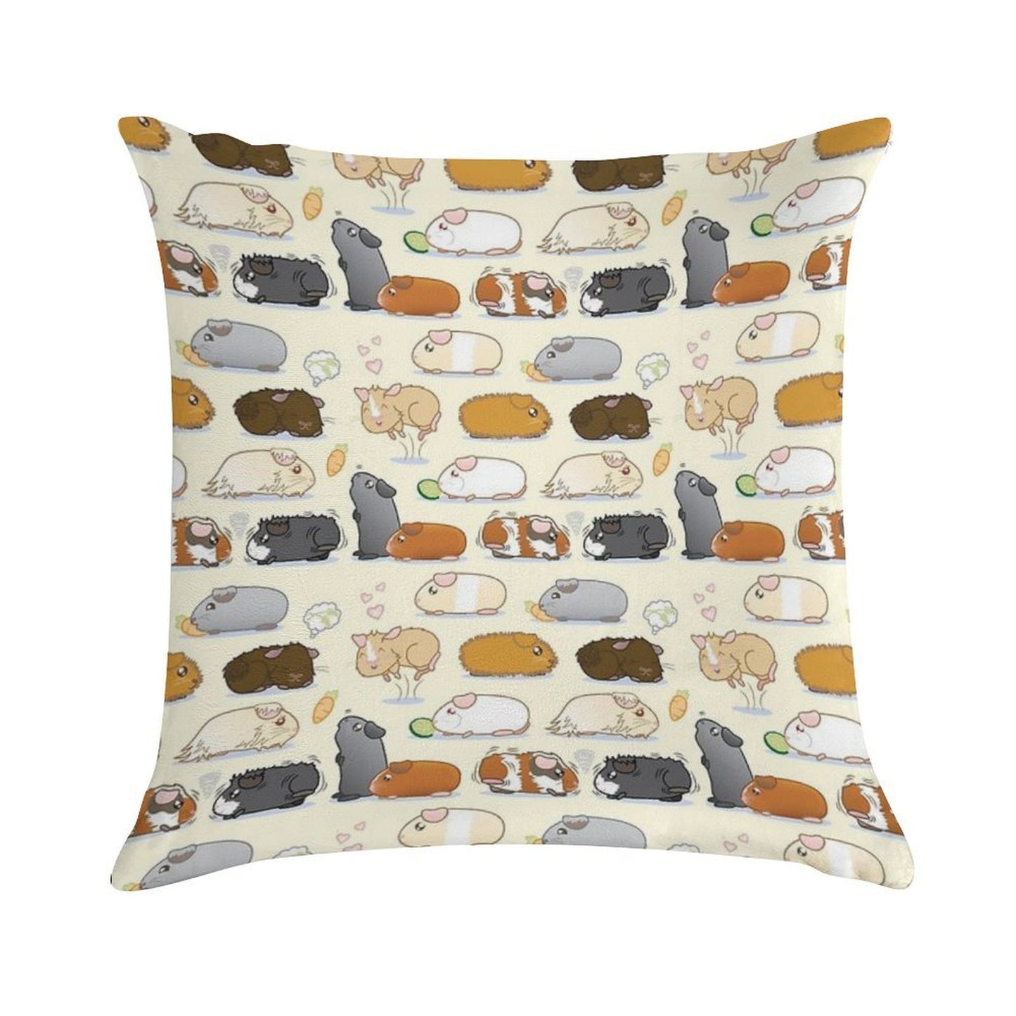 Guinea Pig Parade Soft Shrink-Resistant Throw Pillow