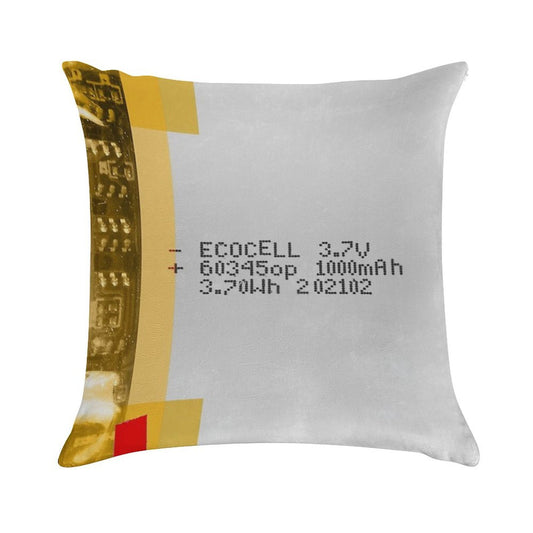 LiPo Battery Soft Durable Construction Throw Pillow