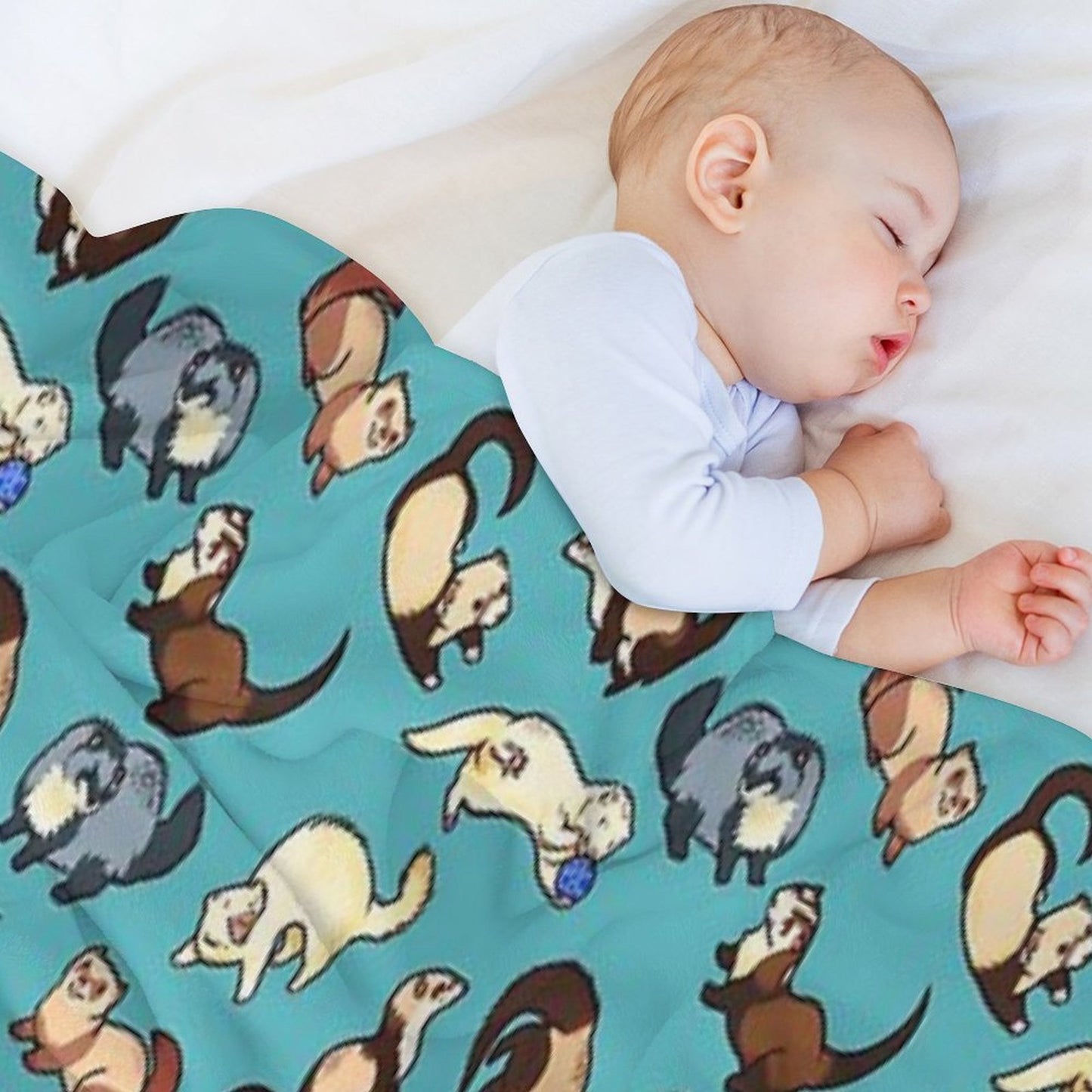 Cat Snakes in Blue Throw Blanket
