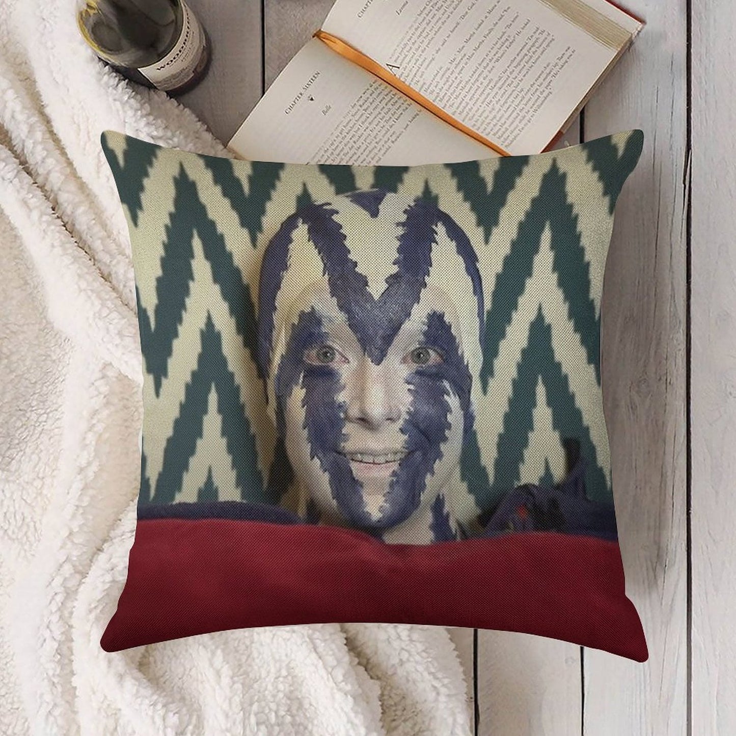 I'm A Chair Beech Linen Throw Pillow Cover