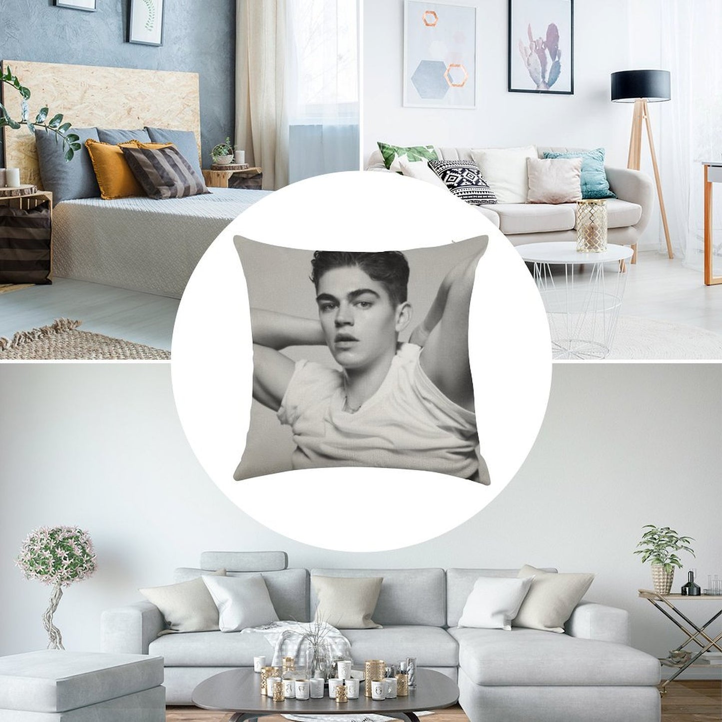 Hero Fiennes Tiffin Hardin Scott Linen Throw Pillow Cover