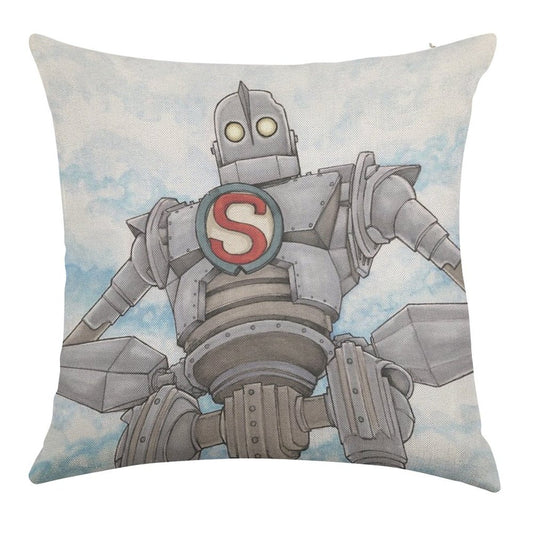 The Iron Giant Animated Movie Linen Throw Pillow Cover