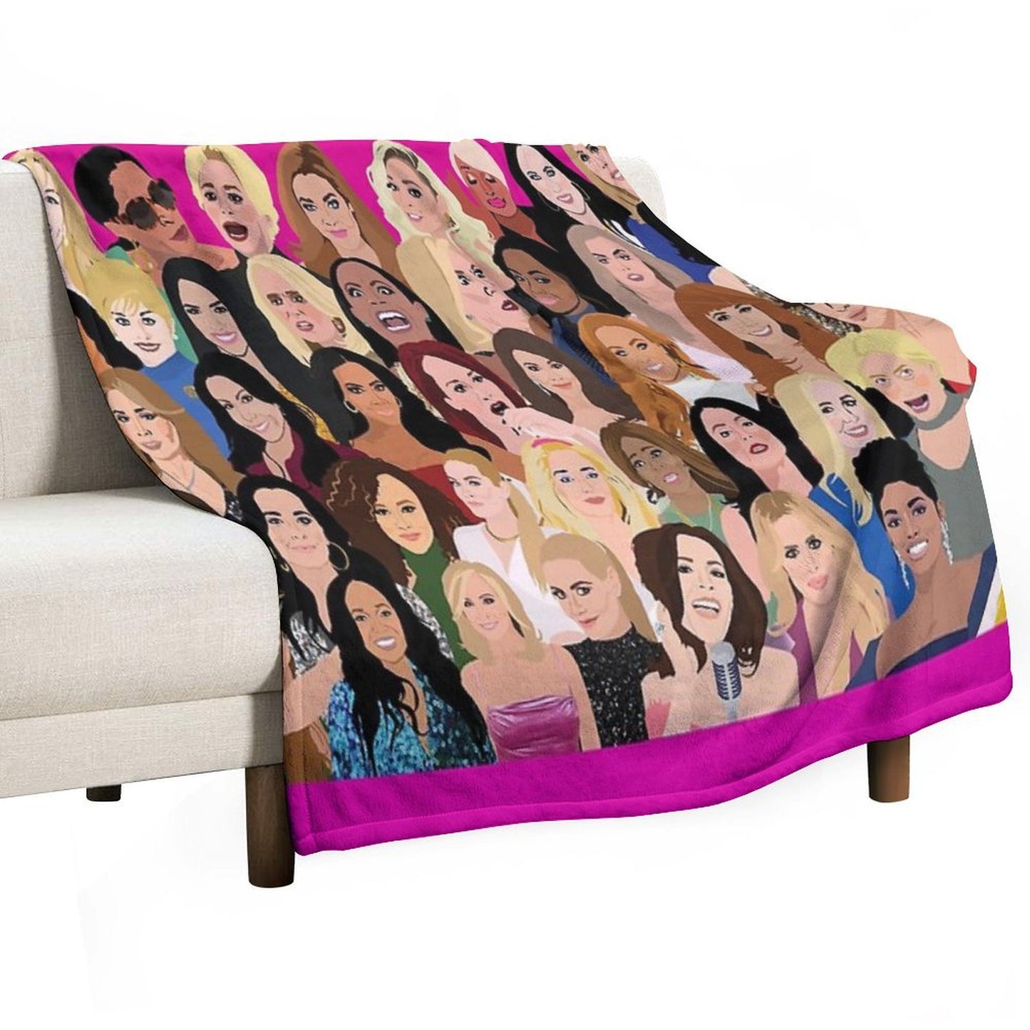 Real Housewives Montage (RHONY, RHOBH, RHOA, RHONJ, RHOP, RHOC, RHOSLC, RHOD, VPR) Throw Blanket