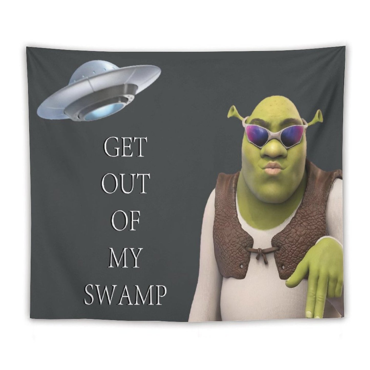 Shrek Get Out of My Swamp UFO Tapestry