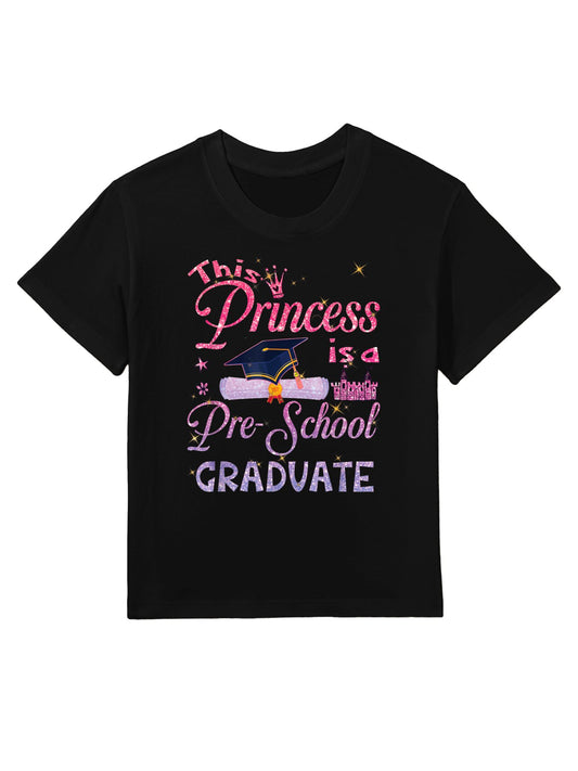 This Princess Is A Pre School Graduate Graduation Pre K Kids T-Shirt