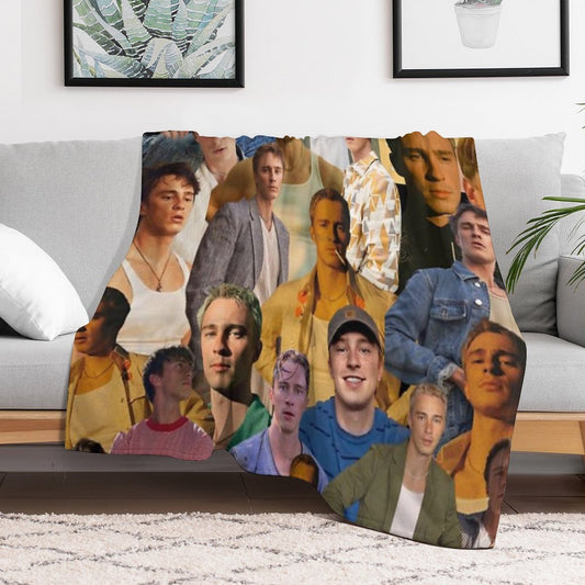 Drew Starkey Photo Collage Throw Blanket