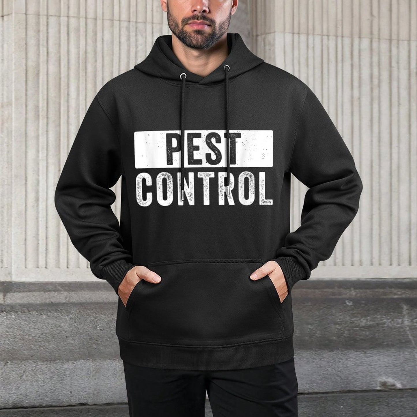 Pest Control Bug Exterminator Halloween Costume Kangaroo Pocket Hoodie