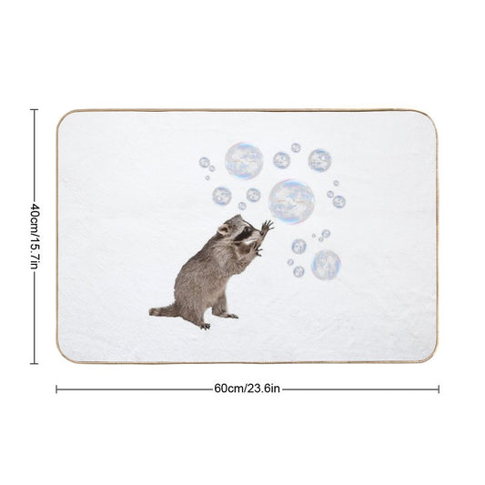 Bubbles The Raccoon Bath Mat