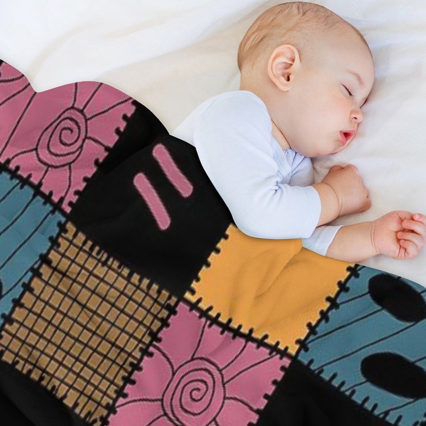 Nightmare Sally Inspired Pattern Throw Blanket