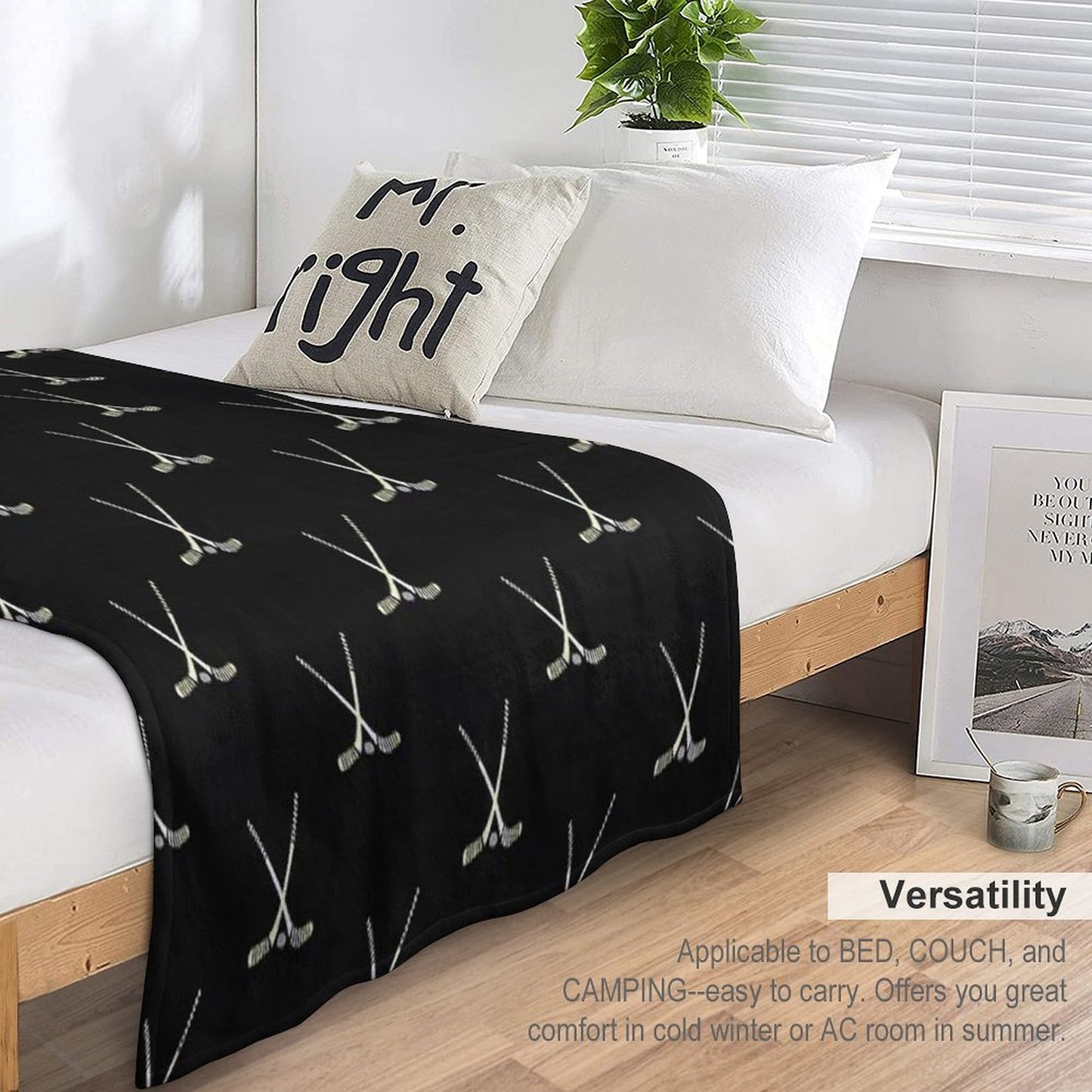Hockey Sticks Throw Blanket