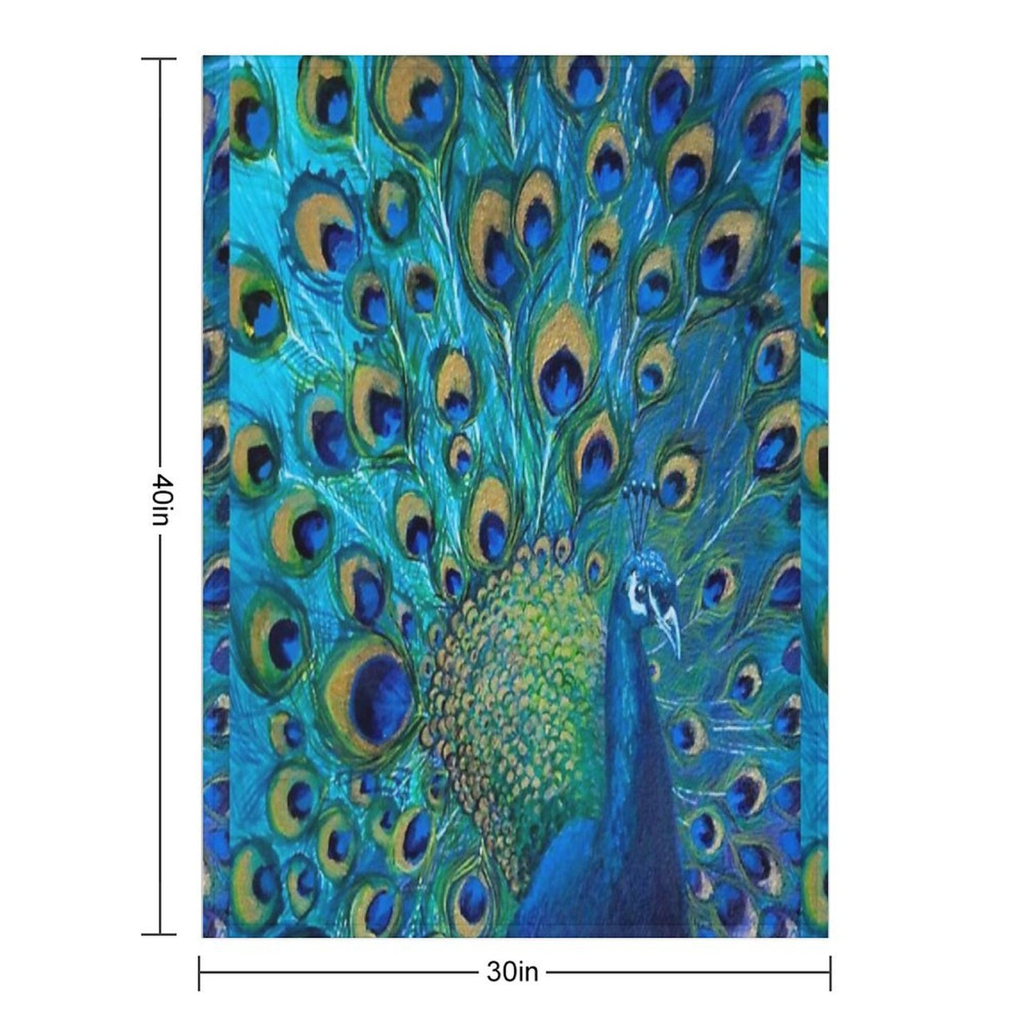 Beautiful Painted Peacock in Its Full Glory Throw Blanket