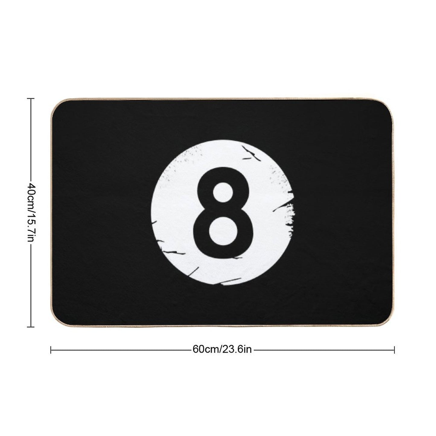 8 BALL BILLIARDS POOL EIGHT-BALL Bath Mat