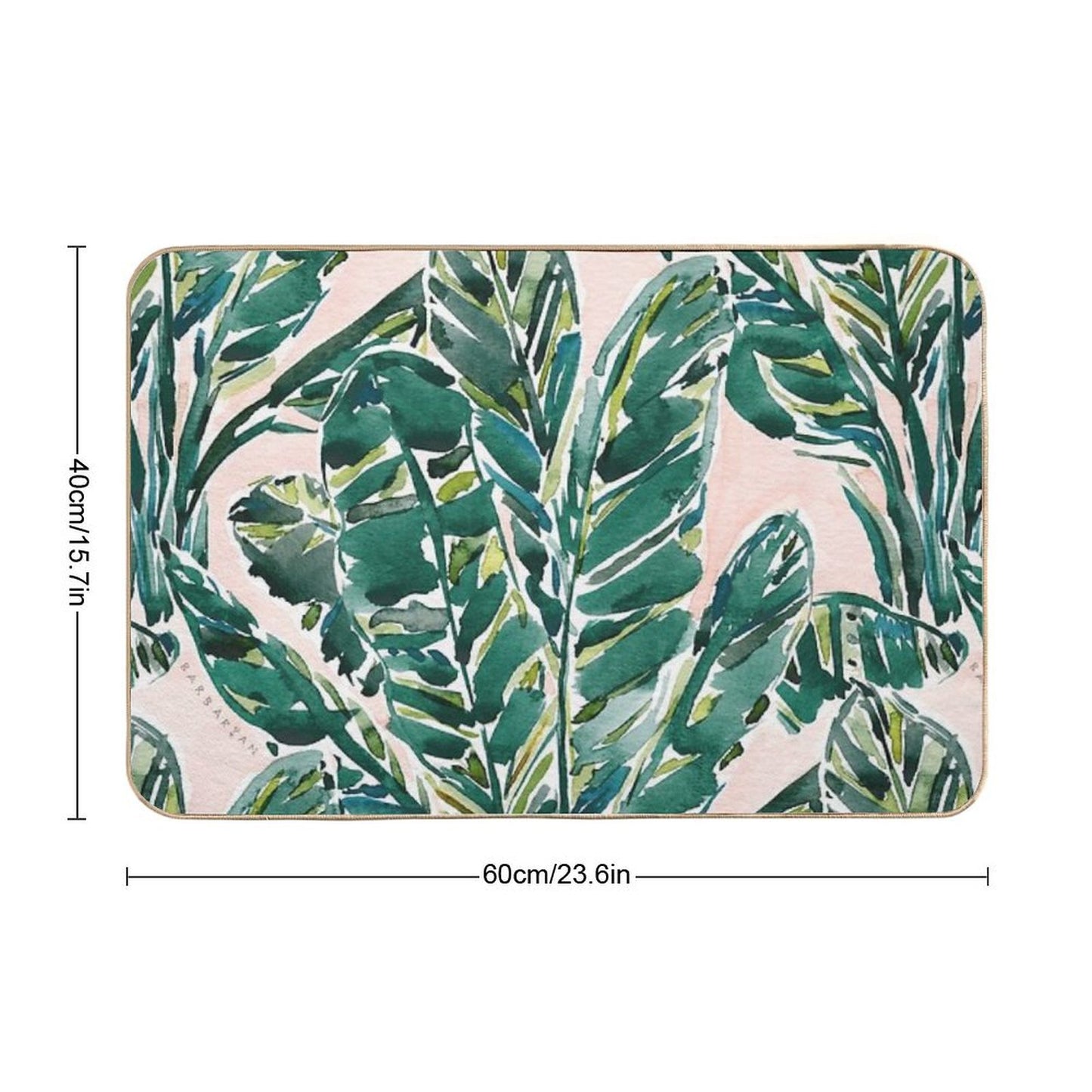BIG FEELINGS BANANA LEAF TROPICAL  Anti-Trip Bath Mat