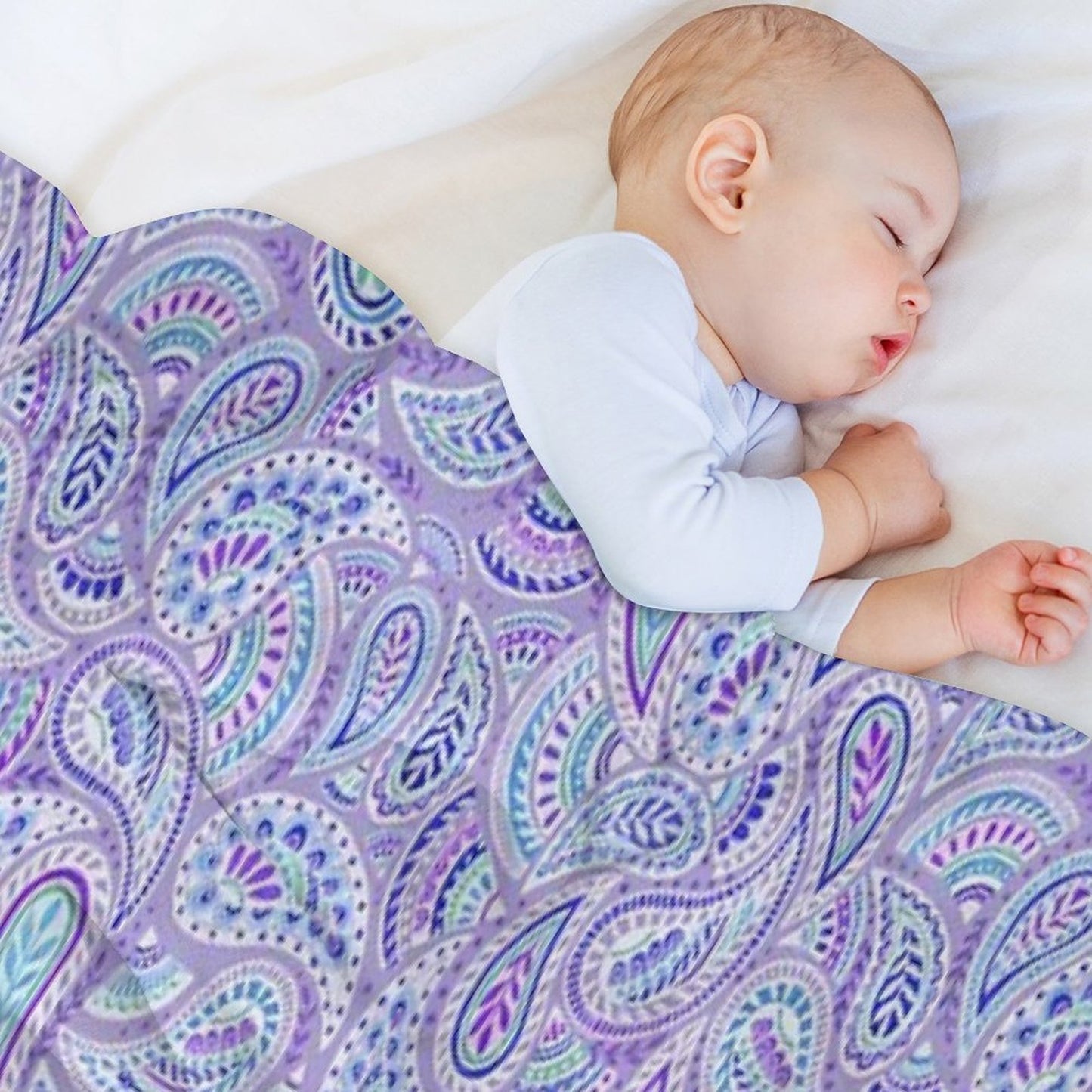 Purple Paisley Throw Blanket
