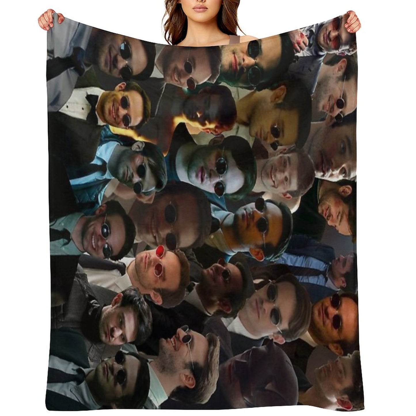 Devil Dare Photo Collage Throw Blanket