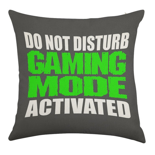 Gaming Mode Linen Throw Pillow Cover