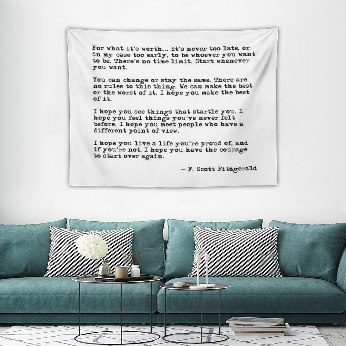 For What It's Worth - F Scott Fitzgerald Quote Tapestry