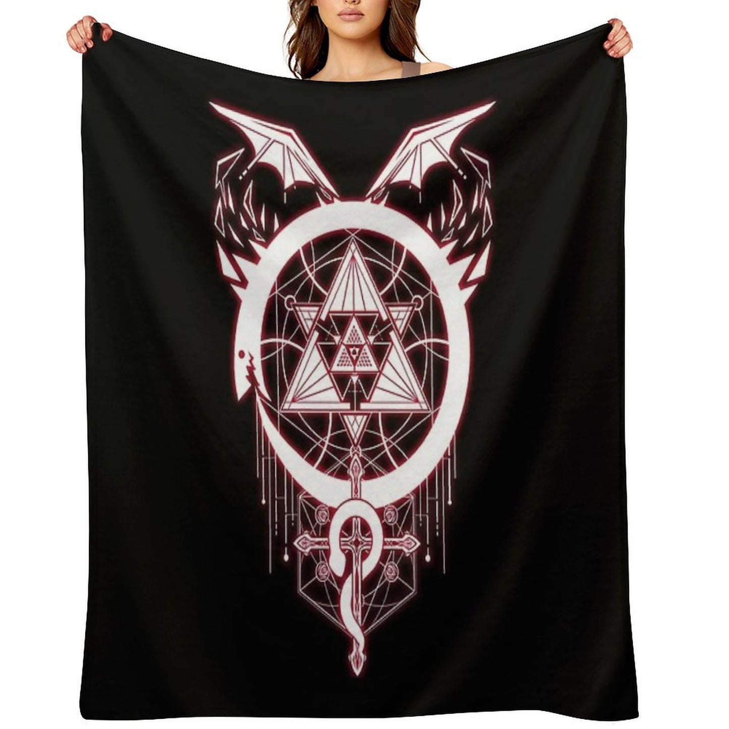 Glowing Snakes of Alchemy Throw Blanket