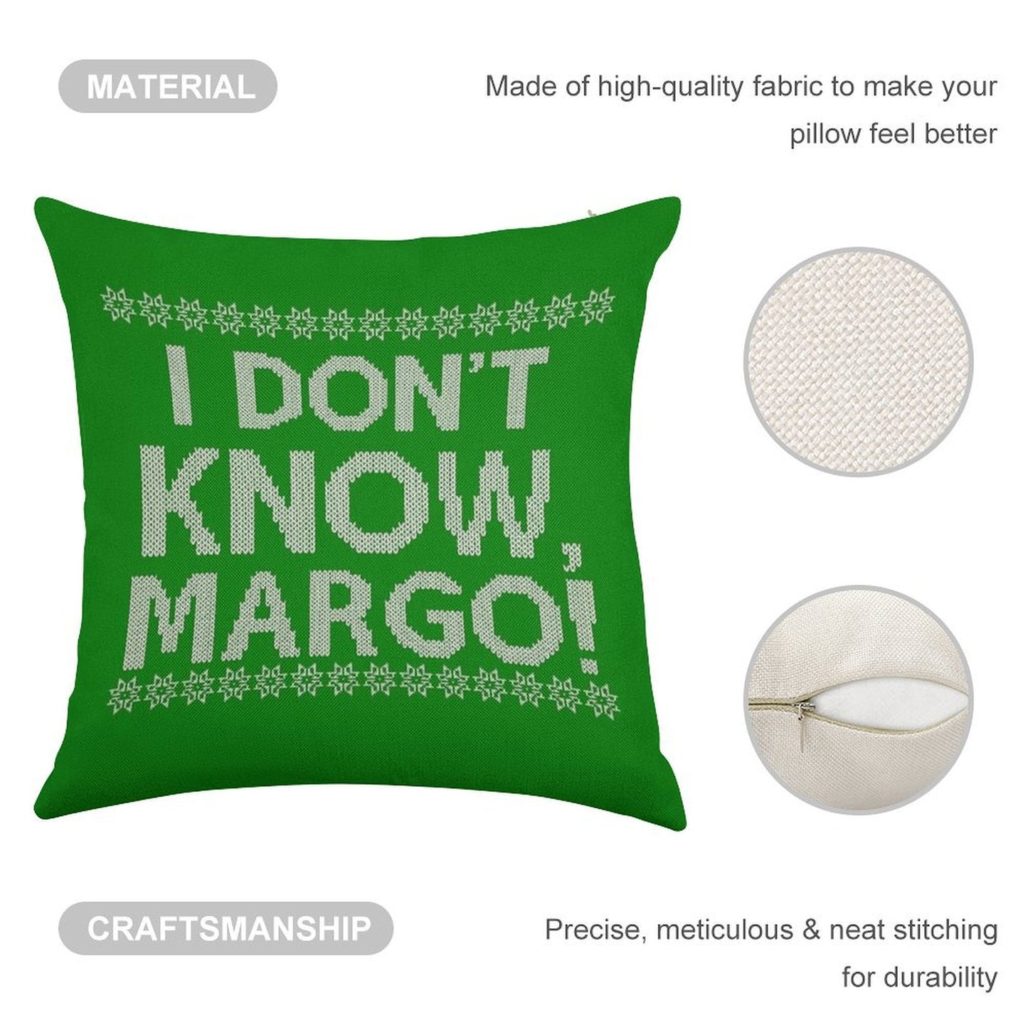I Don't KNOW, MARGO! Linen Throw Pillow Cover
