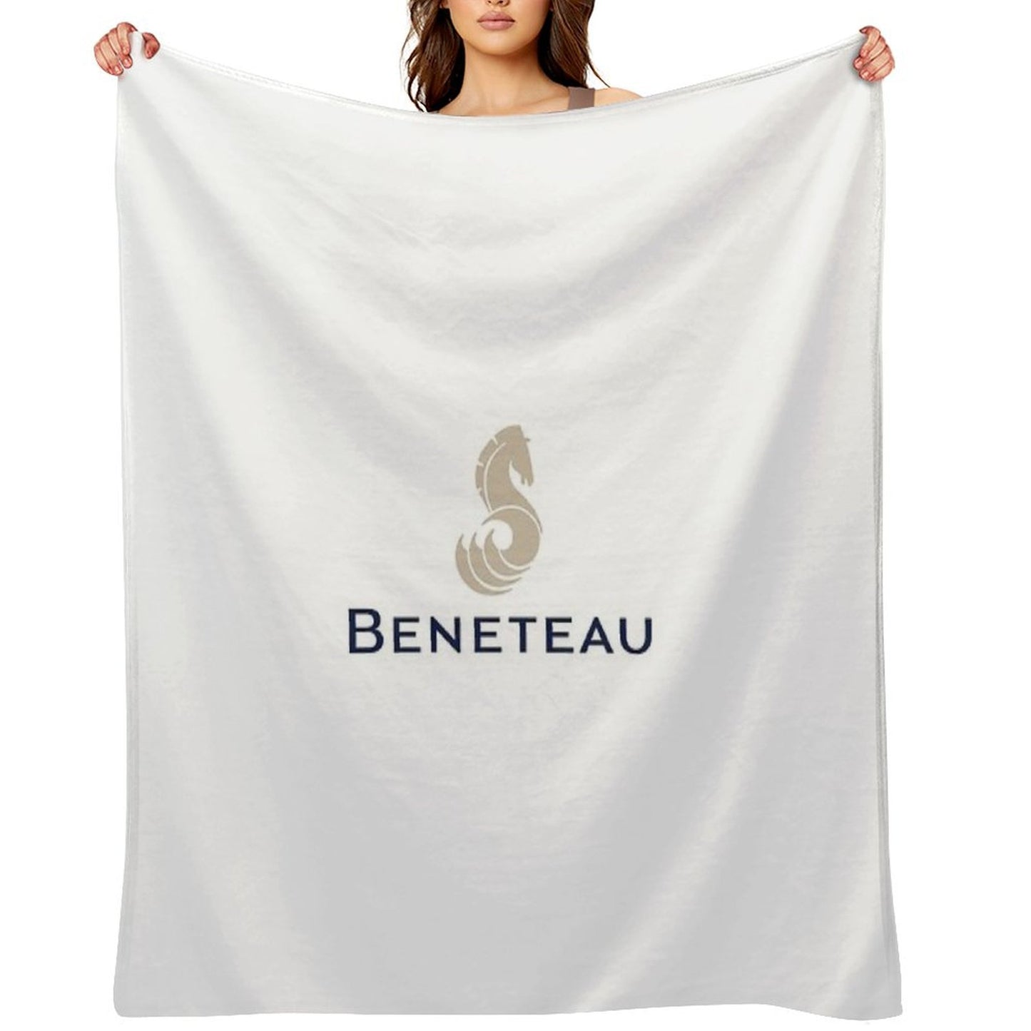 Beneteau Yachts Logo Fishing Throw Blanket