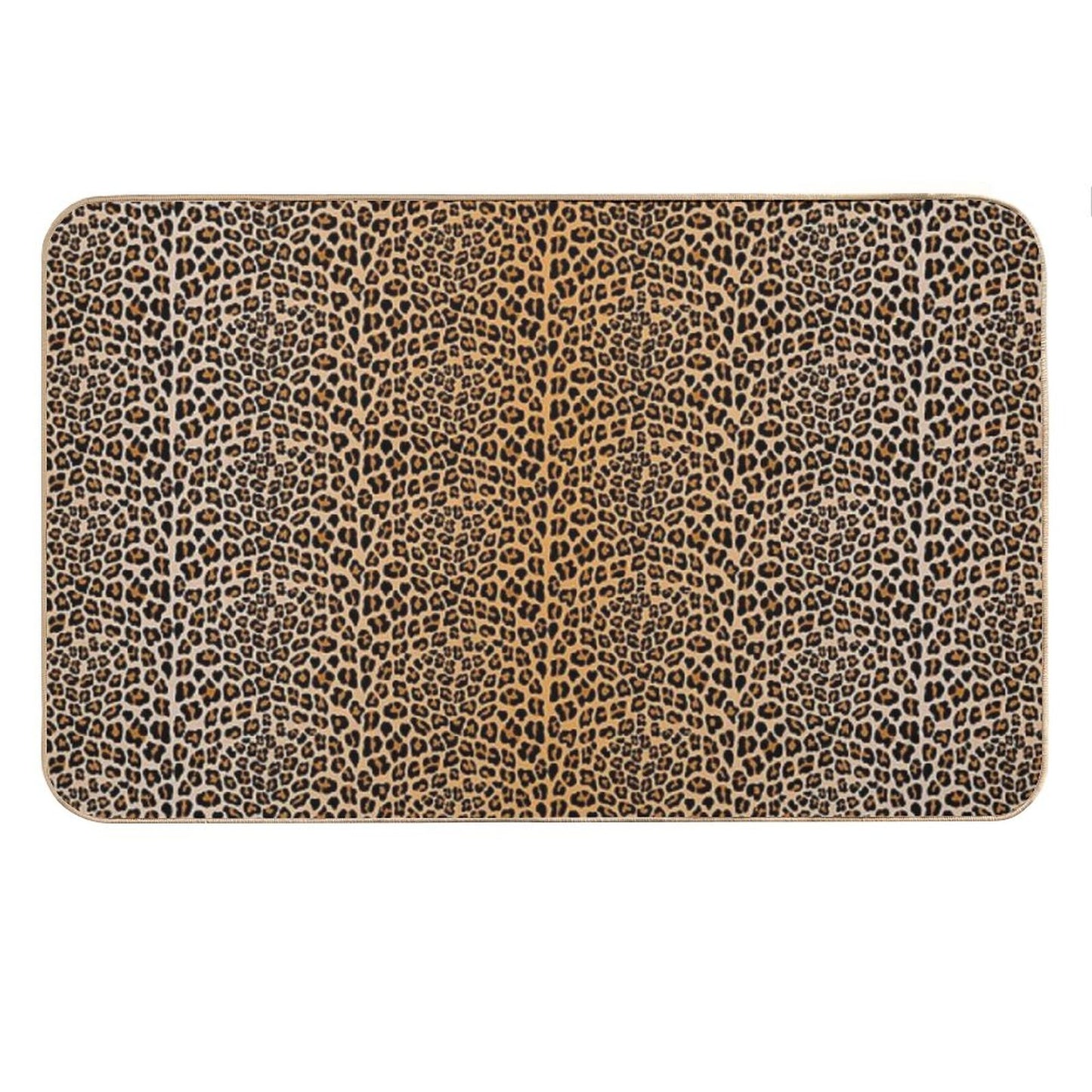 Trendy Leopard Print Aesthetic – Wild Animal Pattern Design Bath Mat