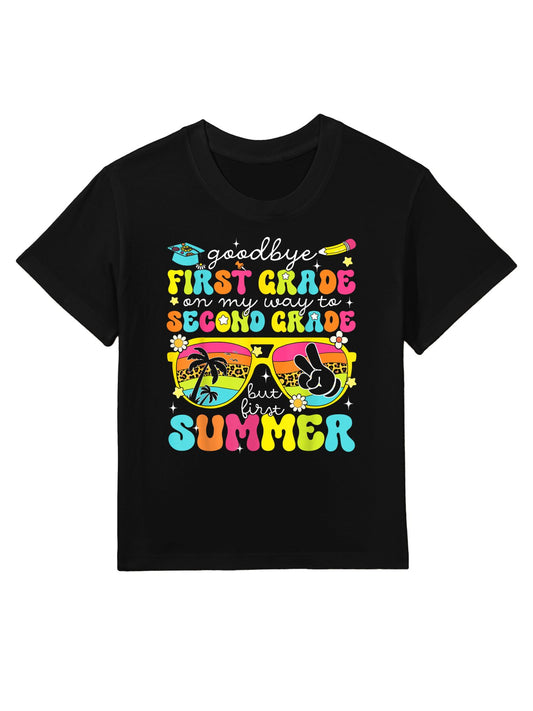 Goodbye 1st Grade Graduation To 2nd Grade But First Summer Kids T-Shirt