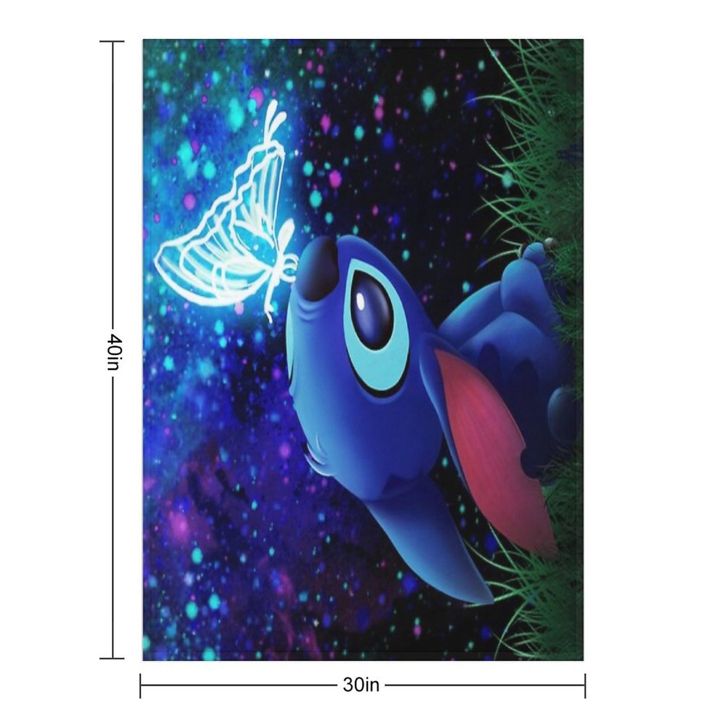 Stitch Butterfly Starry Sky Throw Blanket