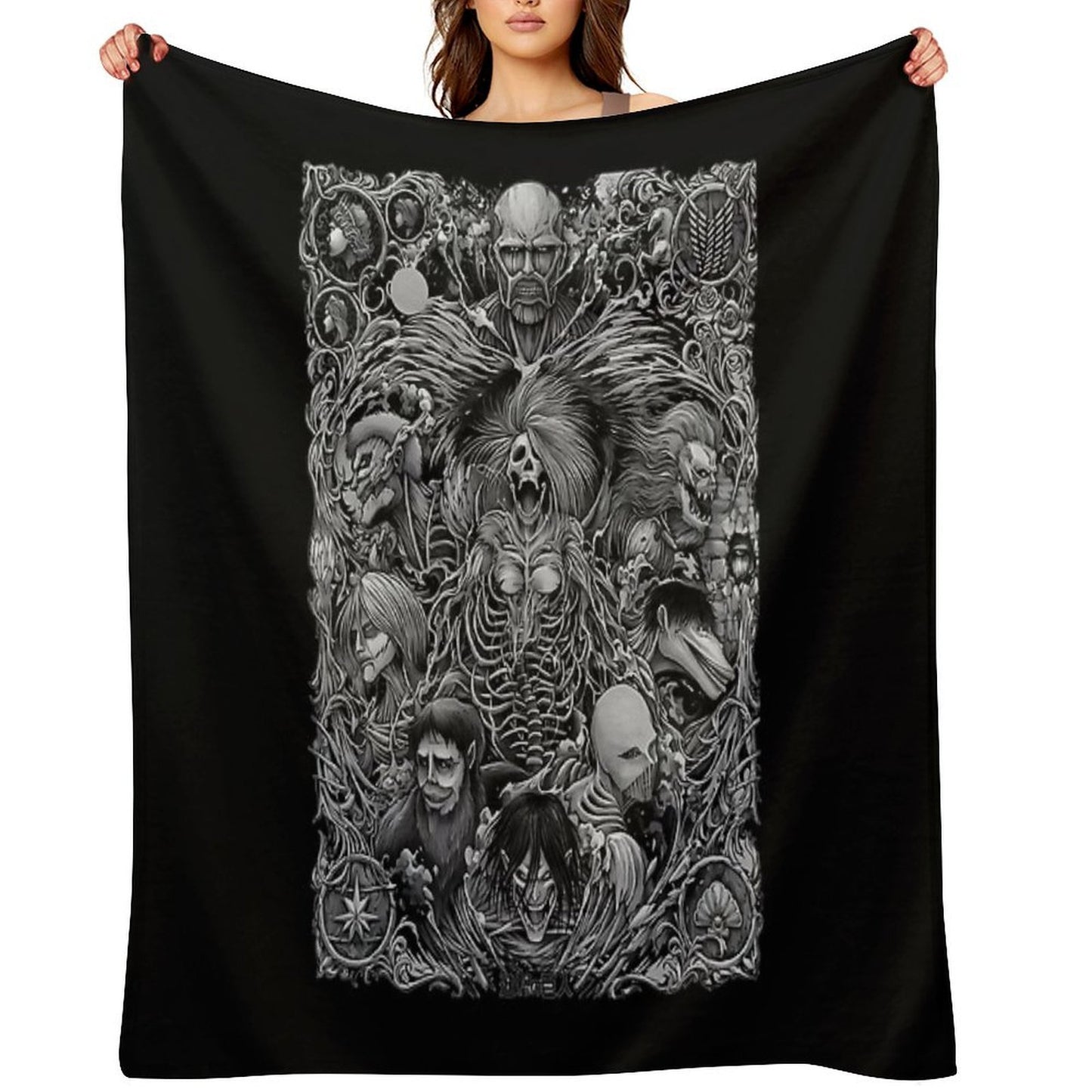 Roots Skull Throw Blanket