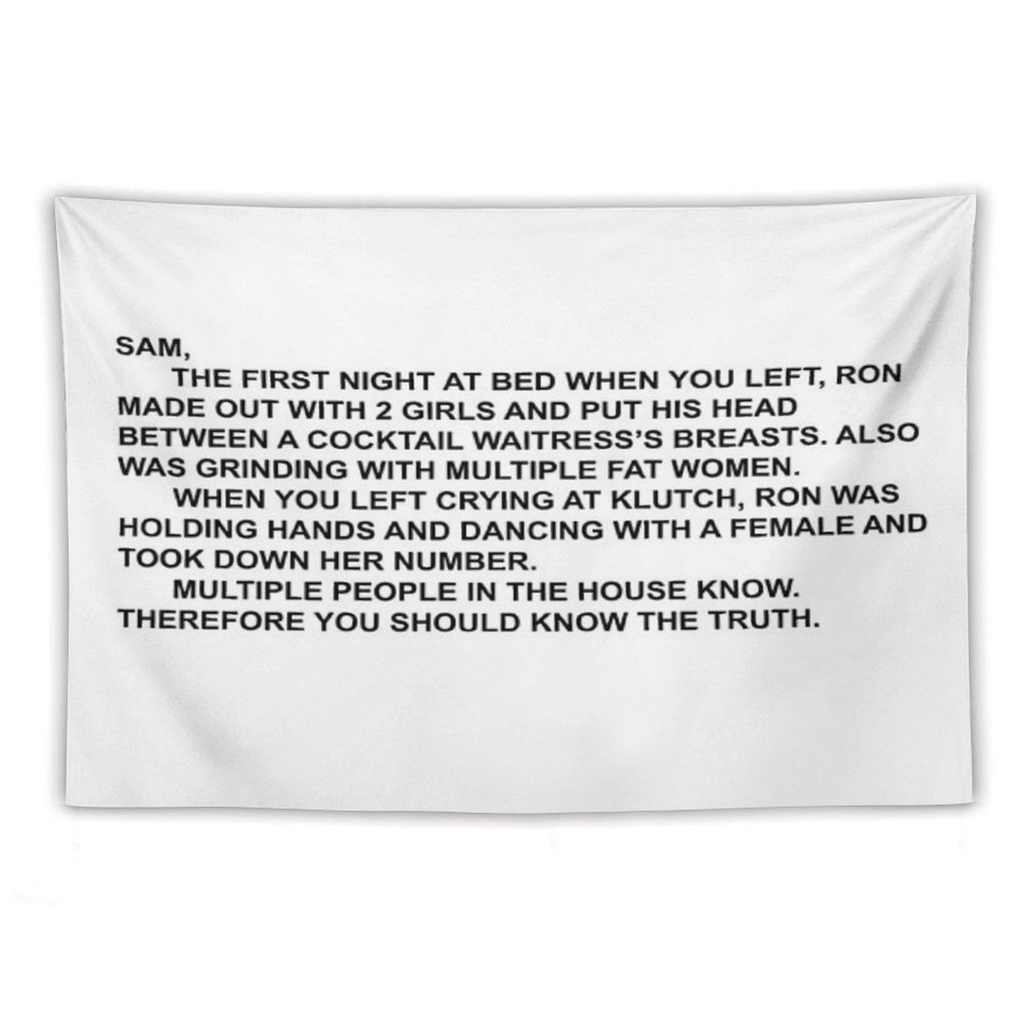 THE NOTE Tapestry