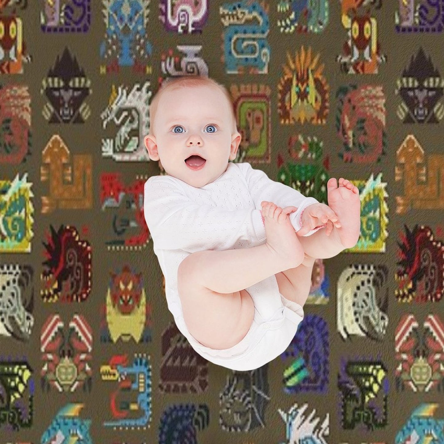Large Monsters! Throw Blanket