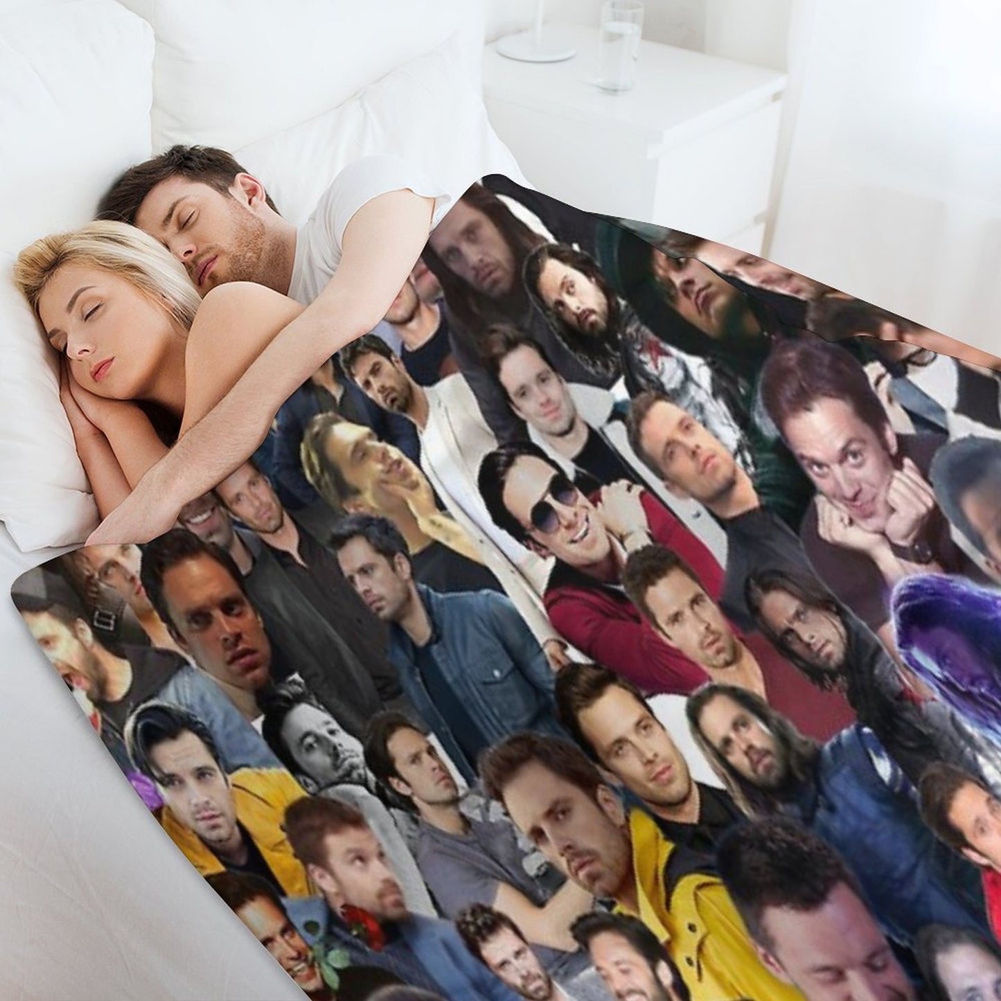 Sebastian Stan College Throw Blanket