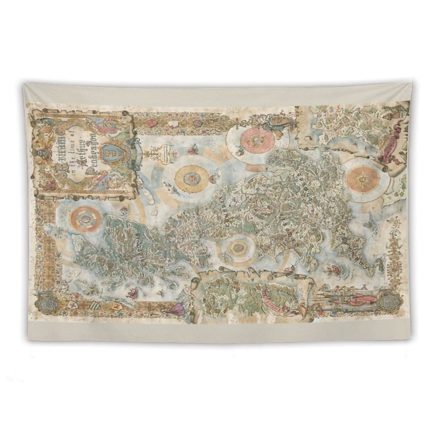 Pendragon 6th Edition Map by Francesca Baerald Tapestry